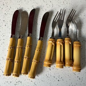 Bamboo Handle Cutlery Set